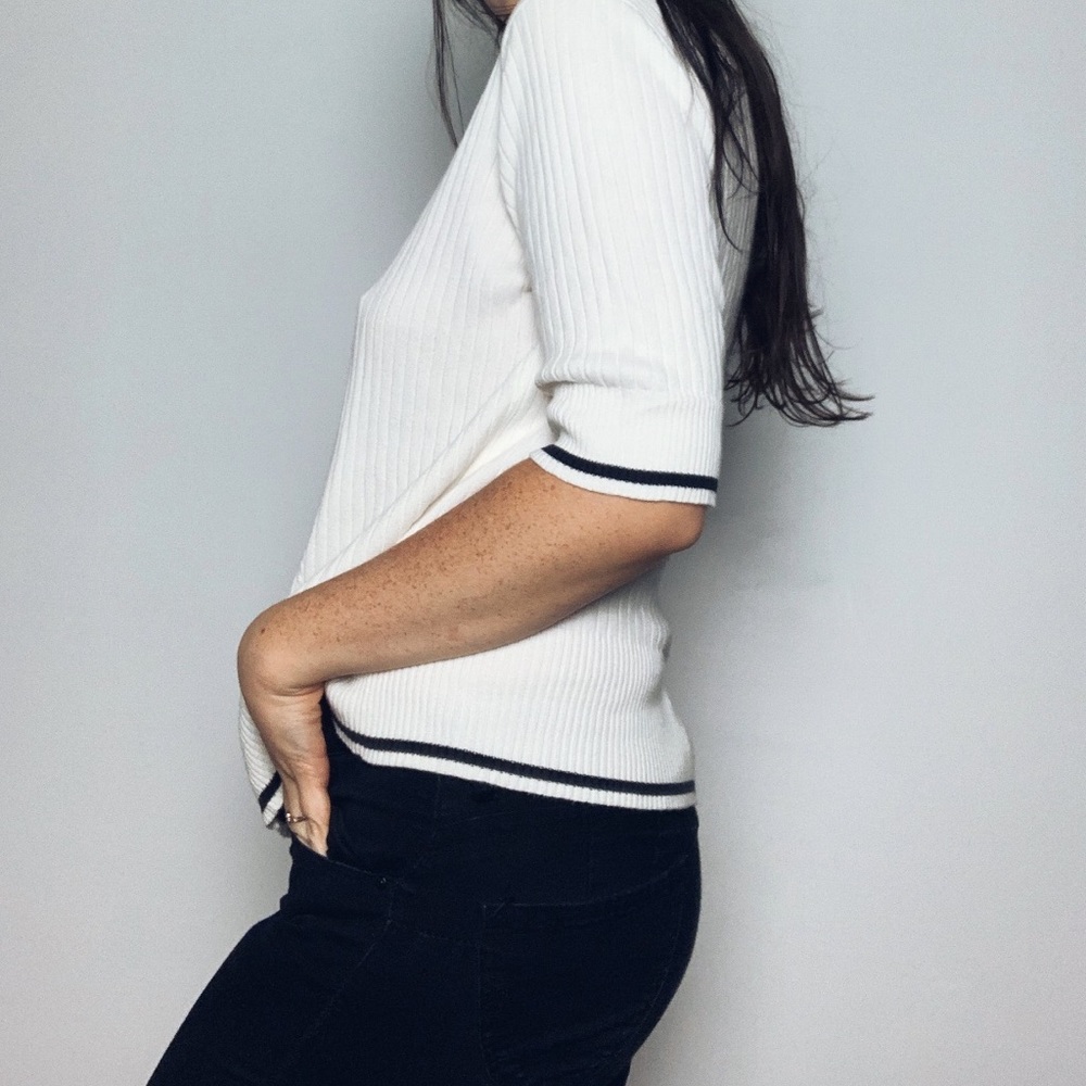 Black and White Striped Sweater